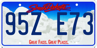 SD license plate 95ZE73