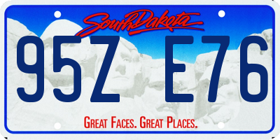 SD license plate 95ZE76