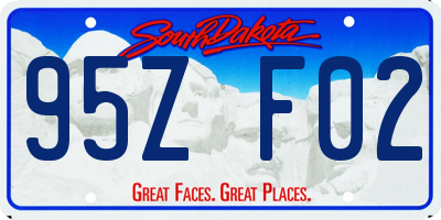SD license plate 95ZF02