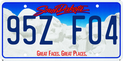 SD license plate 95ZF04