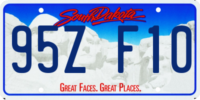 SD license plate 95ZF10