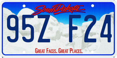 SD license plate 95ZF24