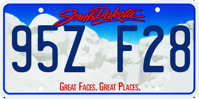 SD license plate 95ZF28