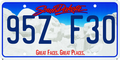 SD license plate 95ZF30