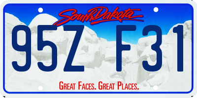 SD license plate 95ZF31