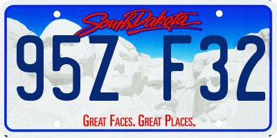 SD license plate 95ZF32
