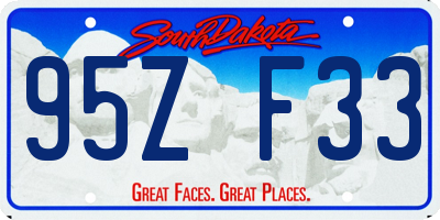 SD license plate 95ZF33