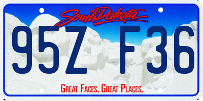 SD license plate 95ZF36