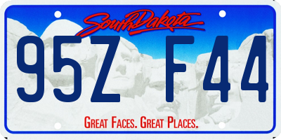 SD license plate 95ZF44