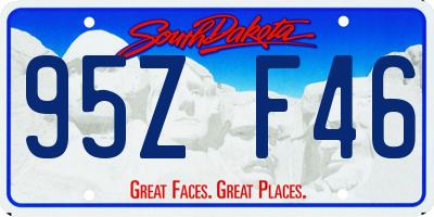 SD license plate 95ZF46