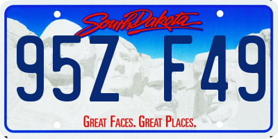 SD license plate 95ZF49