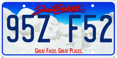 SD license plate 95ZF52