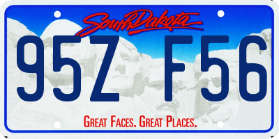 SD license plate 95ZF56