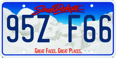 SD license plate 95ZF66