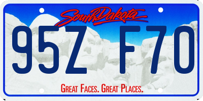SD license plate 95ZF70