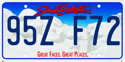 SD license plate 95ZF72