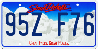 SD license plate 95ZF76