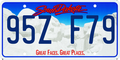 SD license plate 95ZF79