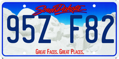 SD license plate 95ZF82