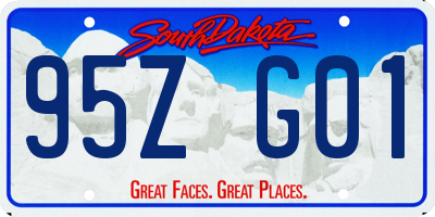 SD license plate 95ZG01