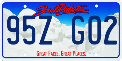 SD license plate 95ZG02
