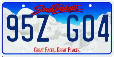 SD license plate 95ZG04