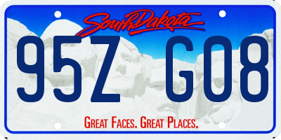 SD license plate 95ZG08