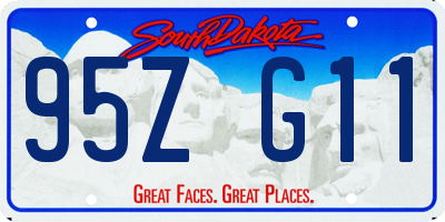 SD license plate 95ZG11