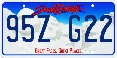 SD license plate 95ZG22