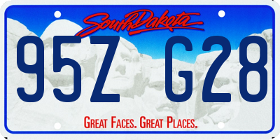 SD license plate 95ZG28