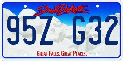 SD license plate 95ZG32