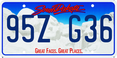 SD license plate 95ZG36
