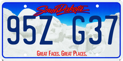 SD license plate 95ZG37