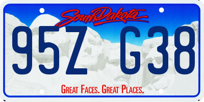 SD license plate 95ZG38