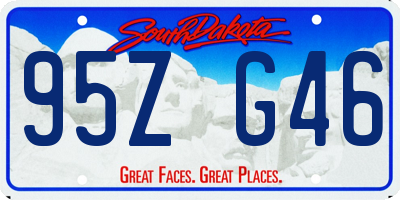 SD license plate 95ZG46