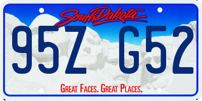 SD license plate 95ZG52