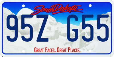 SD license plate 95ZG55