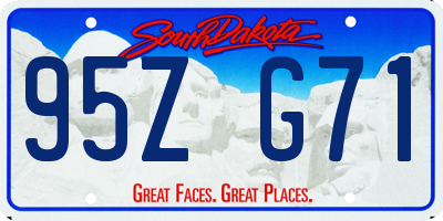 SD license plate 95ZG71