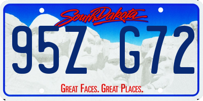 SD license plate 95ZG72