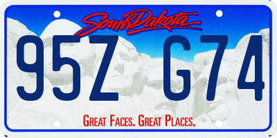 SD license plate 95ZG74