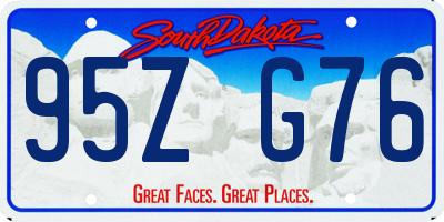 SD license plate 95ZG76