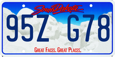 SD license plate 95ZG78
