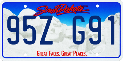 SD license plate 95ZG91