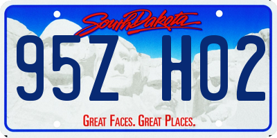 SD license plate 95ZH02