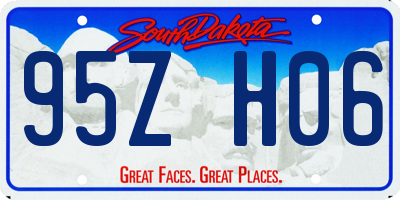 SD license plate 95ZH06