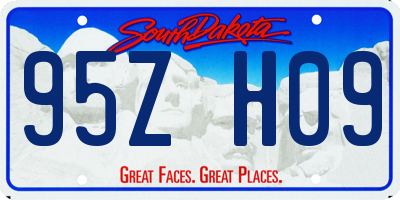 SD license plate 95ZH09