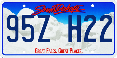 SD license plate 95ZH22