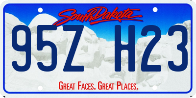 SD license plate 95ZH23