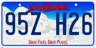 SD license plate 95ZH26