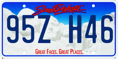 SD license plate 95ZH46